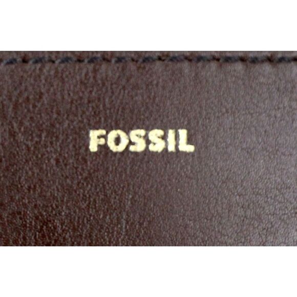 Fossil BROWN GENUINE LEATHER TWO COMPARTMENTS X-BODY SHOULDER BAG HANDBAG PURSE - Picture 3 of 16